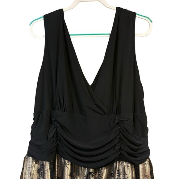 Dress Barn Illusion Soutache Lace Trim Party Evening Cocktail Dress Size 24 - Picture 7 of 11